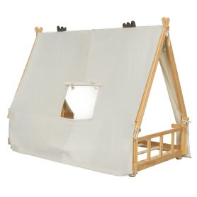 Twin Size House Bed with Tent and Light