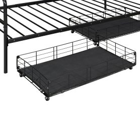 Twin Size Stylish Metal Daybed with 2 Drawers