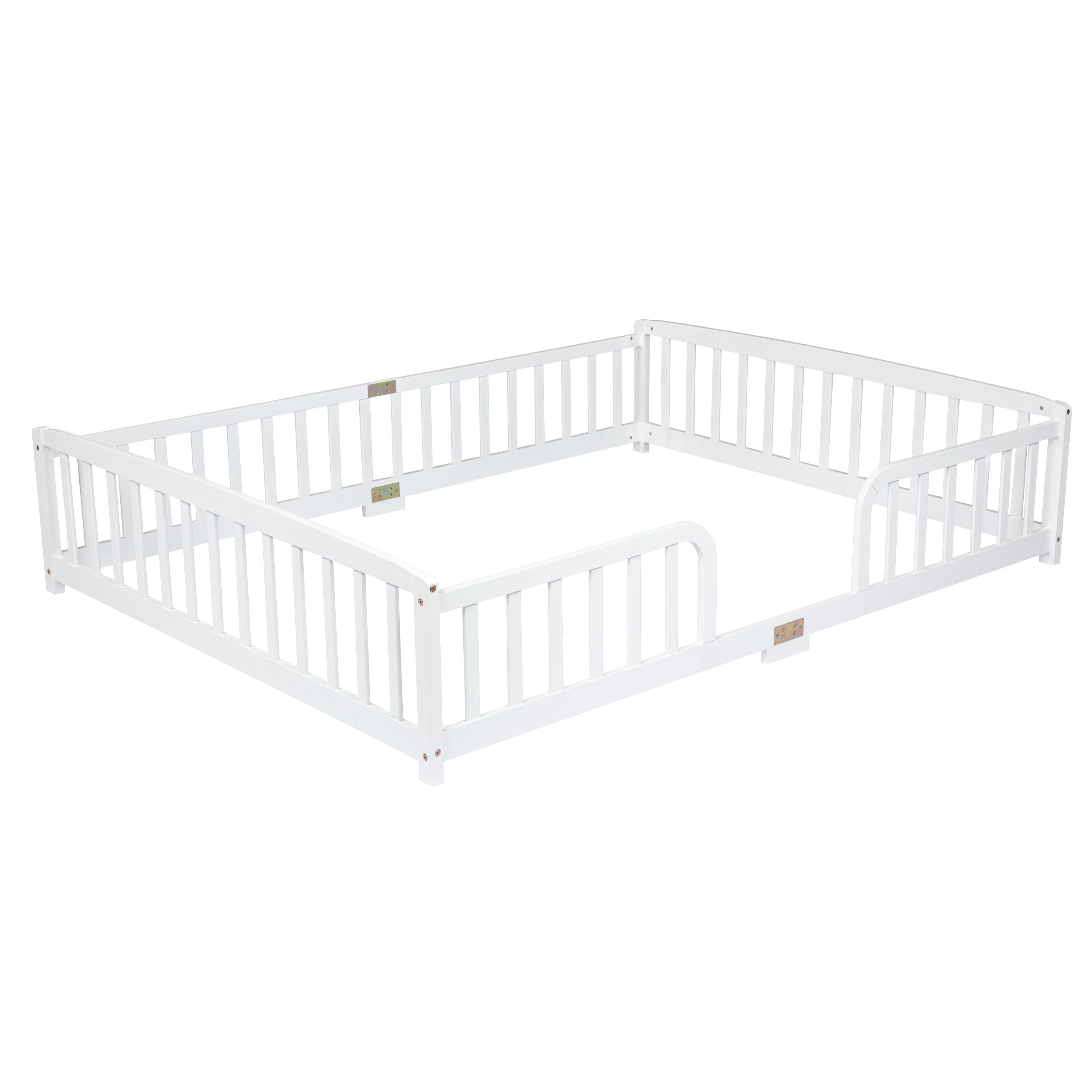 Queen Size Floor Fence Bed with Central Entrance