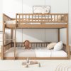 Full XL over Queen Bunk Bed with Ladder and Guardrail