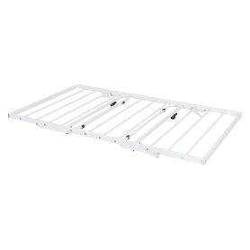 Twin Size Stylish Metal Daybed with Twin Size Adjustable Trundle