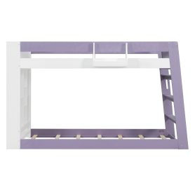 Twin Over Twin XL Bunk Bed with Storage Shelves & Guardrail Storage Basket