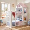 Modern Playful Design Twin Over Twin House Bunk Bed