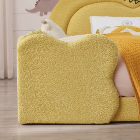 Full Size Cute Dinosaur-Shaped Bed with Safety Guardraild