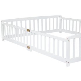 Queen Size Floor Fence Bed with Central Entrance