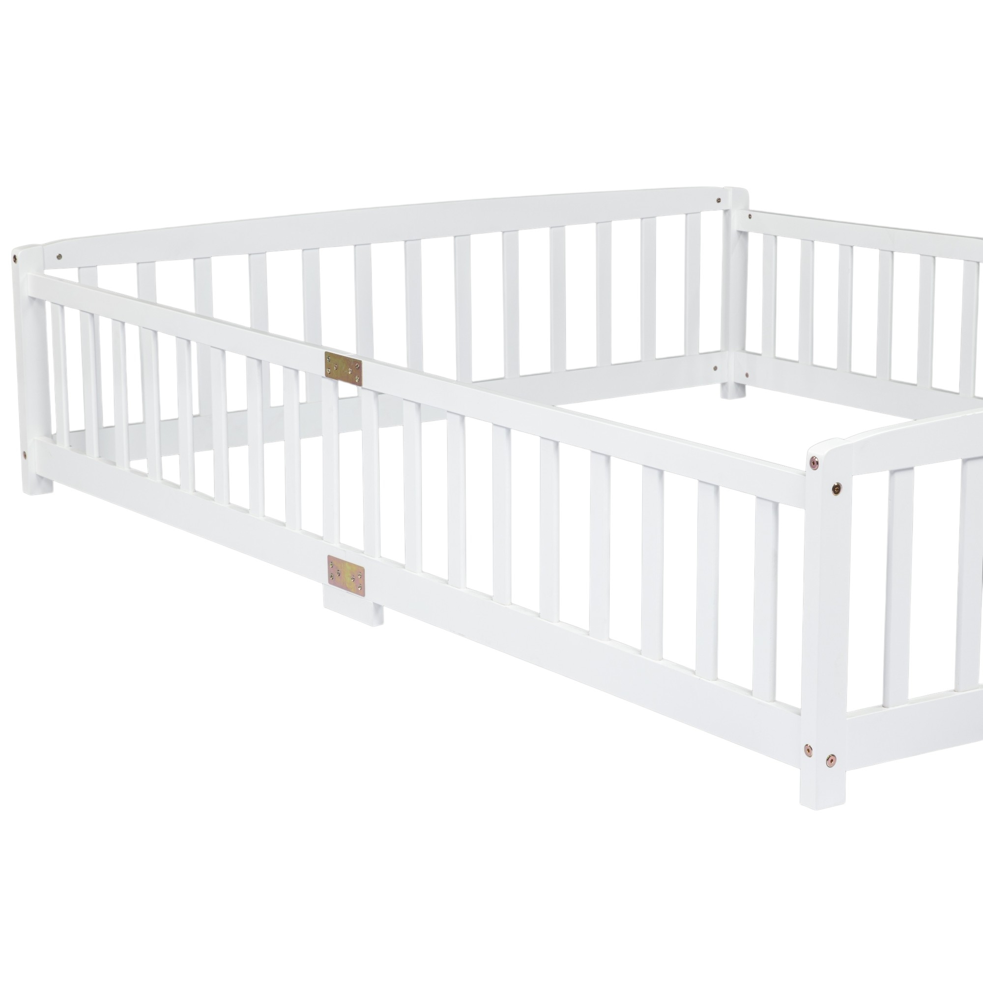 Queen Size Floor Fence Bed with Central Entrance