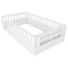 Twin Montessori Floor Bed Frame with High Rails