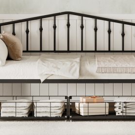 Twin Size Stylish Metal Daybed with 2 Drawers