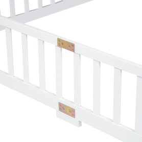 Queen Size Floor Fence Bed with Central Entrance