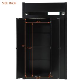 Twin Size Solid Wood Loft Bed with Desk, Storage Cabinet and Wardrobe