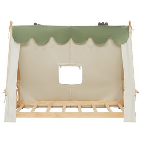 Twin Size House Bed with Tent and Light