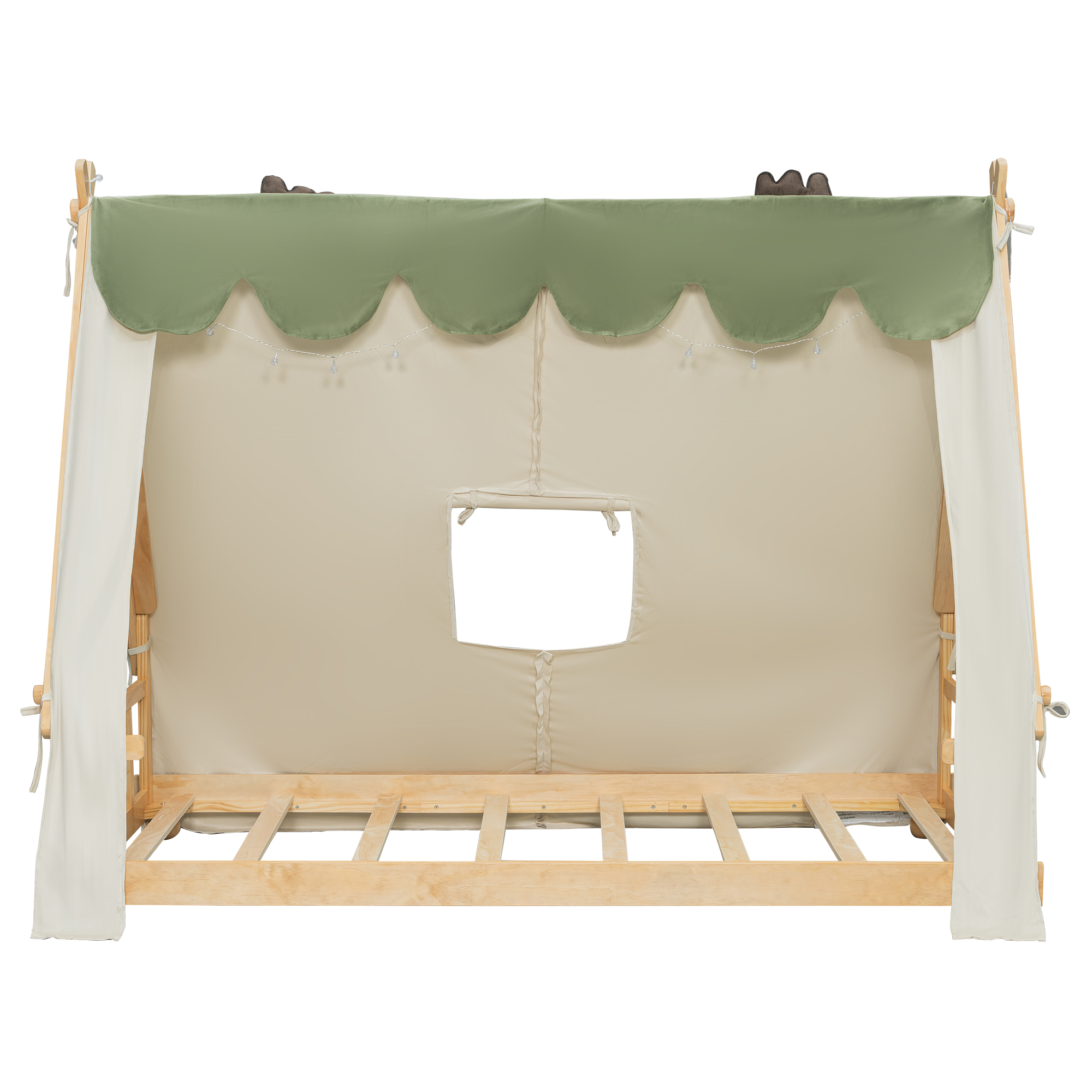 Twin Size House Bed with Tent and Light