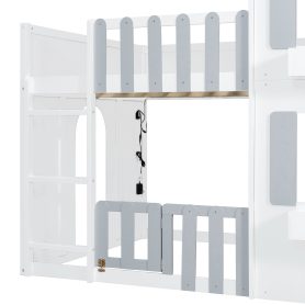 Modern Playful Design Full Over Full House Bunk Bed