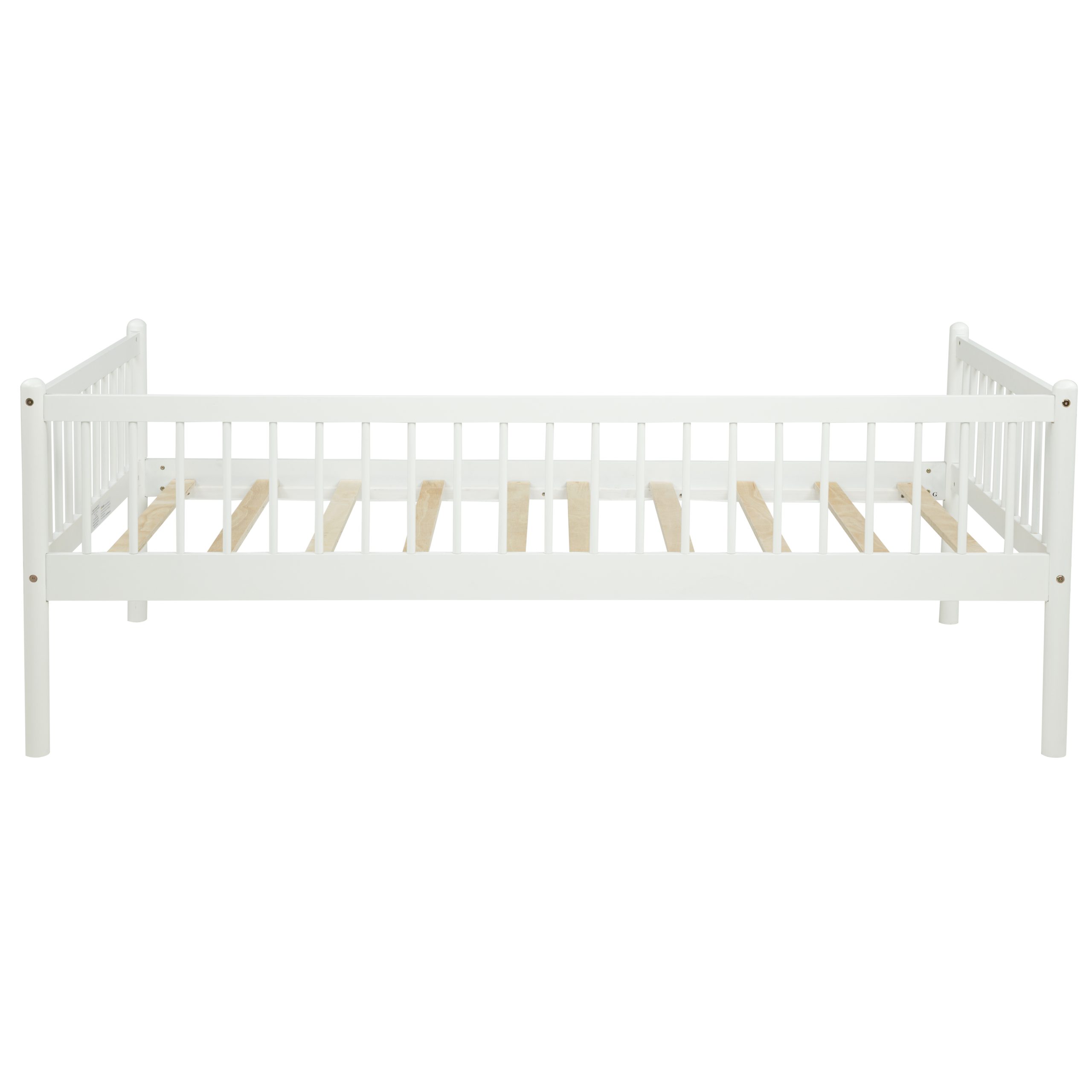 Twin Pine Wood Daybed With 3-Side Guardrails & 10 Support Slats