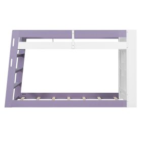 Twin Over Twin XL Bunk Bed with Storage Shelves & Guardrail Storage Basket