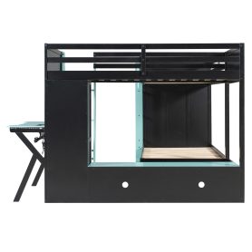 L-Shaped Wooden Twin Size Gaming Bed Frame with RGB LED Lights, USB Ports, TV Stand & Storage Shelves
