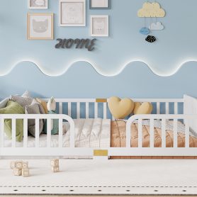 Queen Size Floor Fence Bed with Central Entrance