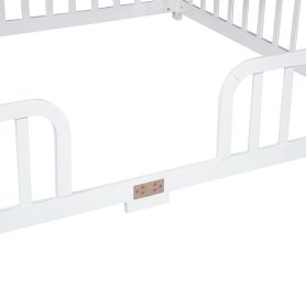 Queen Size Floor Fence Bed with Central Entrance