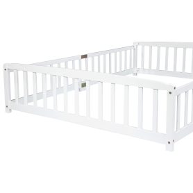 Queen Size Floor Fence Bed with Central Entrance