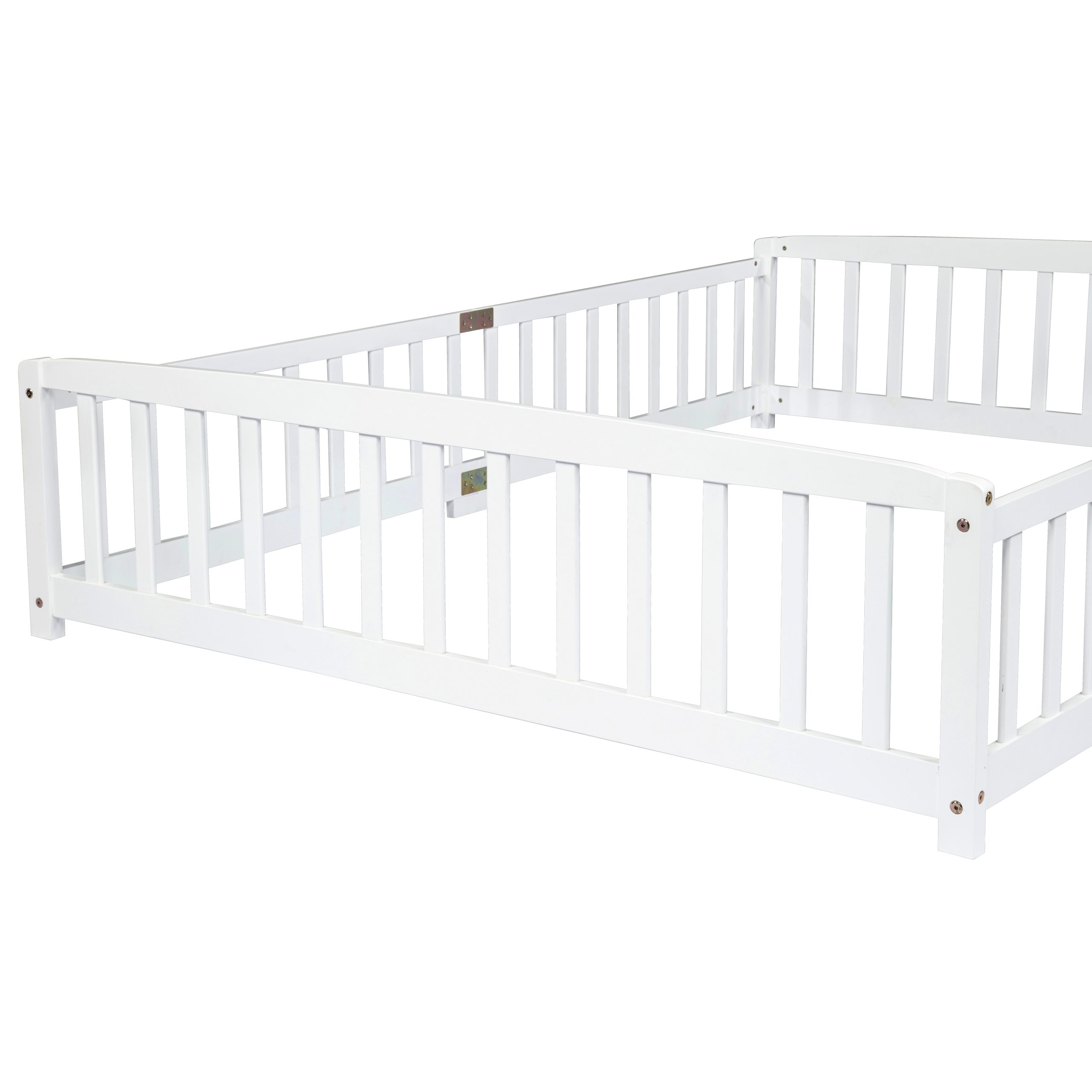 Queen Size Floor Fence Bed with Central Entrance