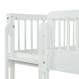 Twin Over Twin Pine Wood Bunk Bed With 2 Drawers, Convertible into 2 Twin Beds