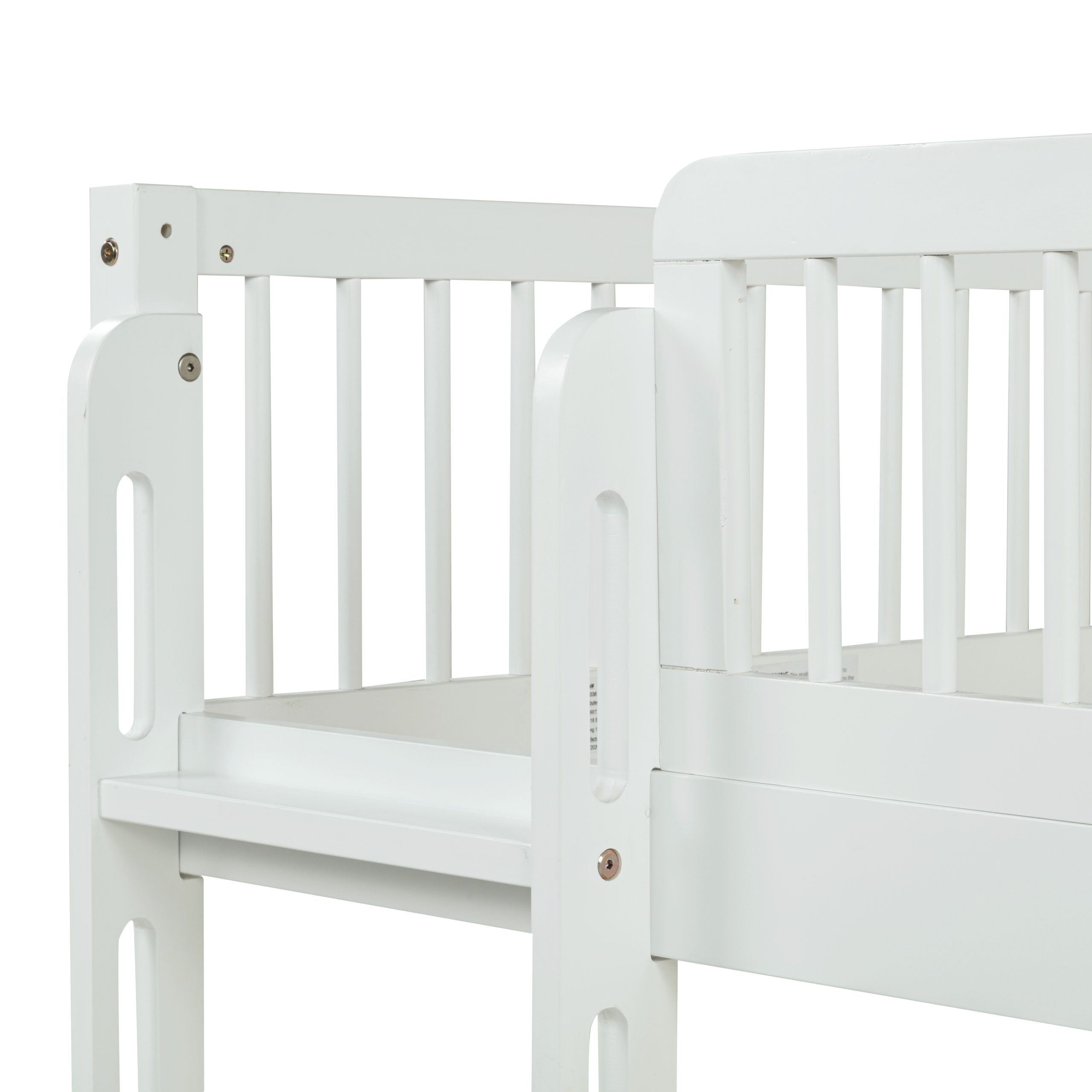 Twin Over Twin Pine Wood Bunk Bed With 2 Drawers, Convertible into 2 Twin Beds