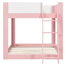 Full Size Low Convertible Bunk Bed With Reversible Ladder And Safety Guardrails