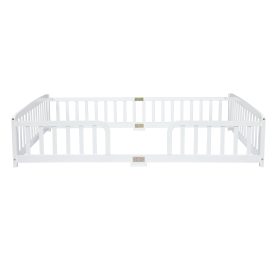 Queen Size Floor Fence Bed with Central Entrance