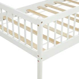 Twin Pine Wood Daybed With 3-Side Guardrails & 10 Support Slats