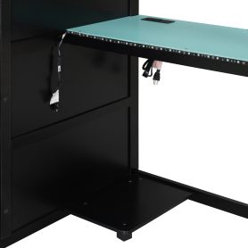Full Size Solid Wood Loft Bed with Desk, Storage Cabinet and Wardrobe