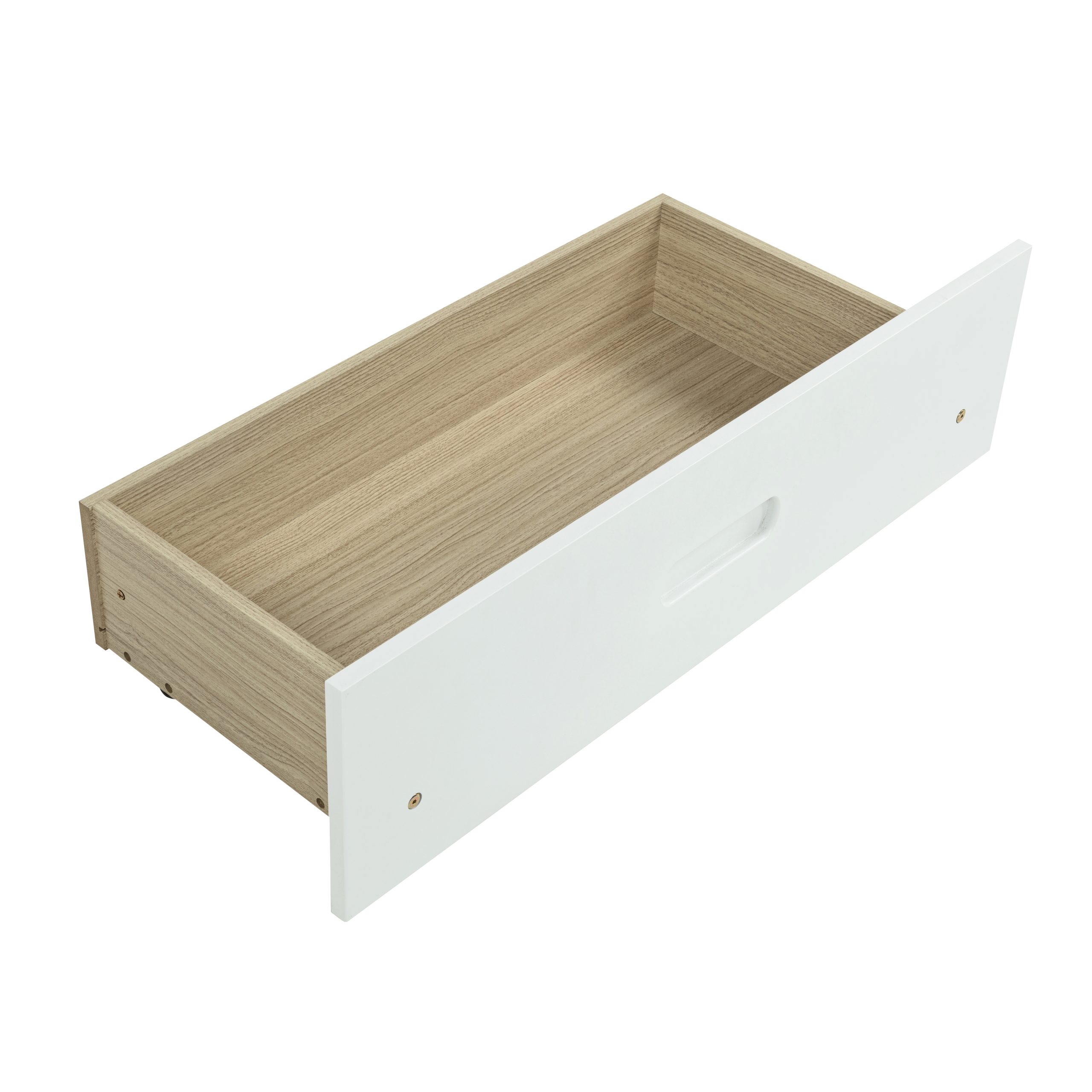Twin Over Twin Pine Wood Bunk Bed With 2 Drawers, Convertible into 2 Twin Beds