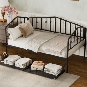 Twin Size Stylish Metal Daybed with 2 Drawers