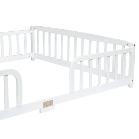 Queen Size Floor Fence Bed with Central Entrance