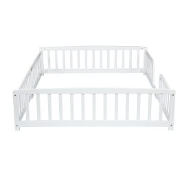 Queen Size Floor Fence Bed with Central Entrance