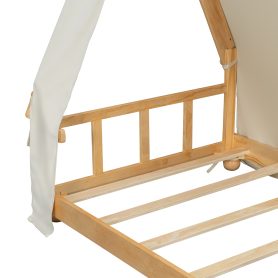 Twin Size House Bed with Tent and Light