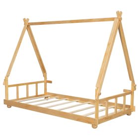 Twin Size House Bed with Tent and Light