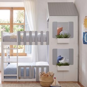 Modern Playful Design Full Over Full House Bunk Bed