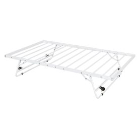 Twin Size Stylish Metal Daybed with Twin Size Adjustable Trundle