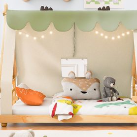 Twin Size House Bed with Tent and Light