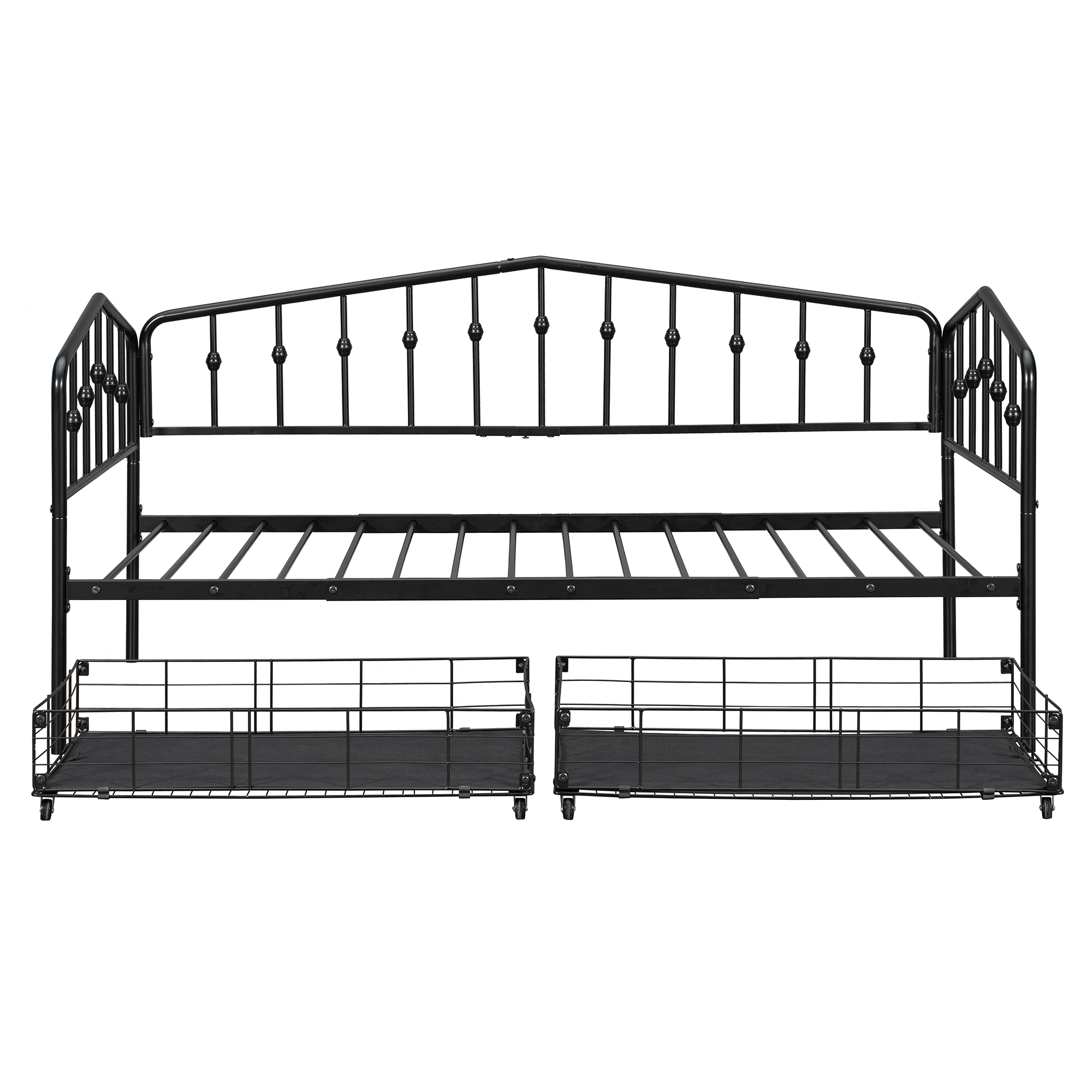 Twin Size Stylish Metal Daybed with 2 Drawers