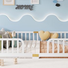 Queen Size Floor Fence Bed with Central Entrance