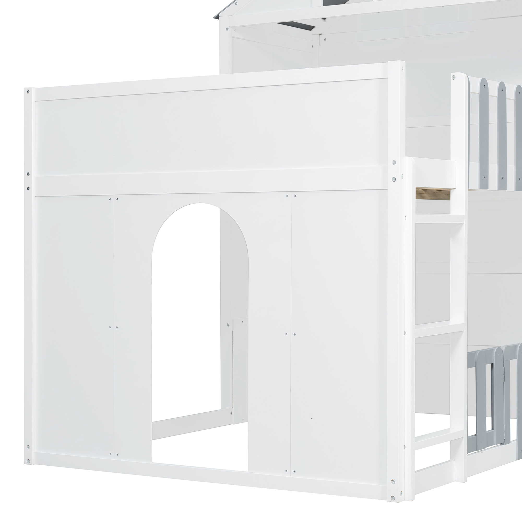 Modern Playful Design Full Over Full House Bunk Bed
