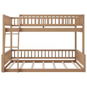 Full XL over Queen Bunk Bed with Ladder and Guardrail