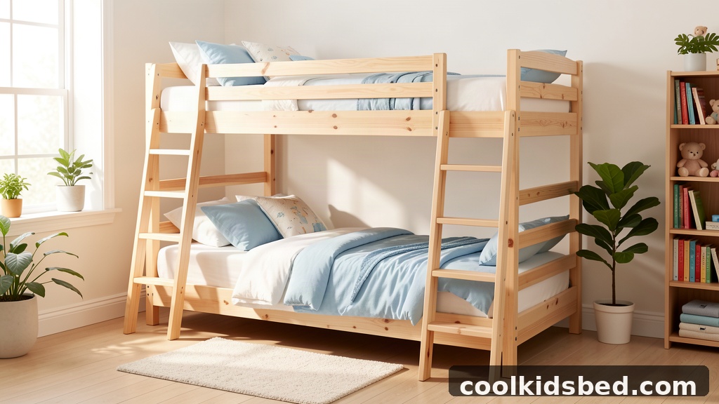 Full XL over queen bunk bed with ladder