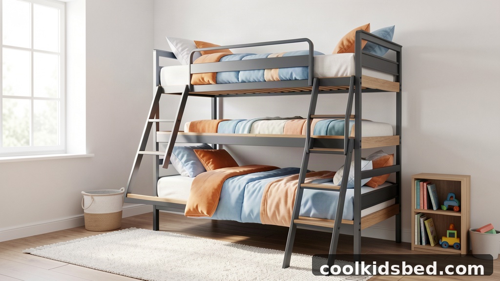 twin over twin over full bunk bed