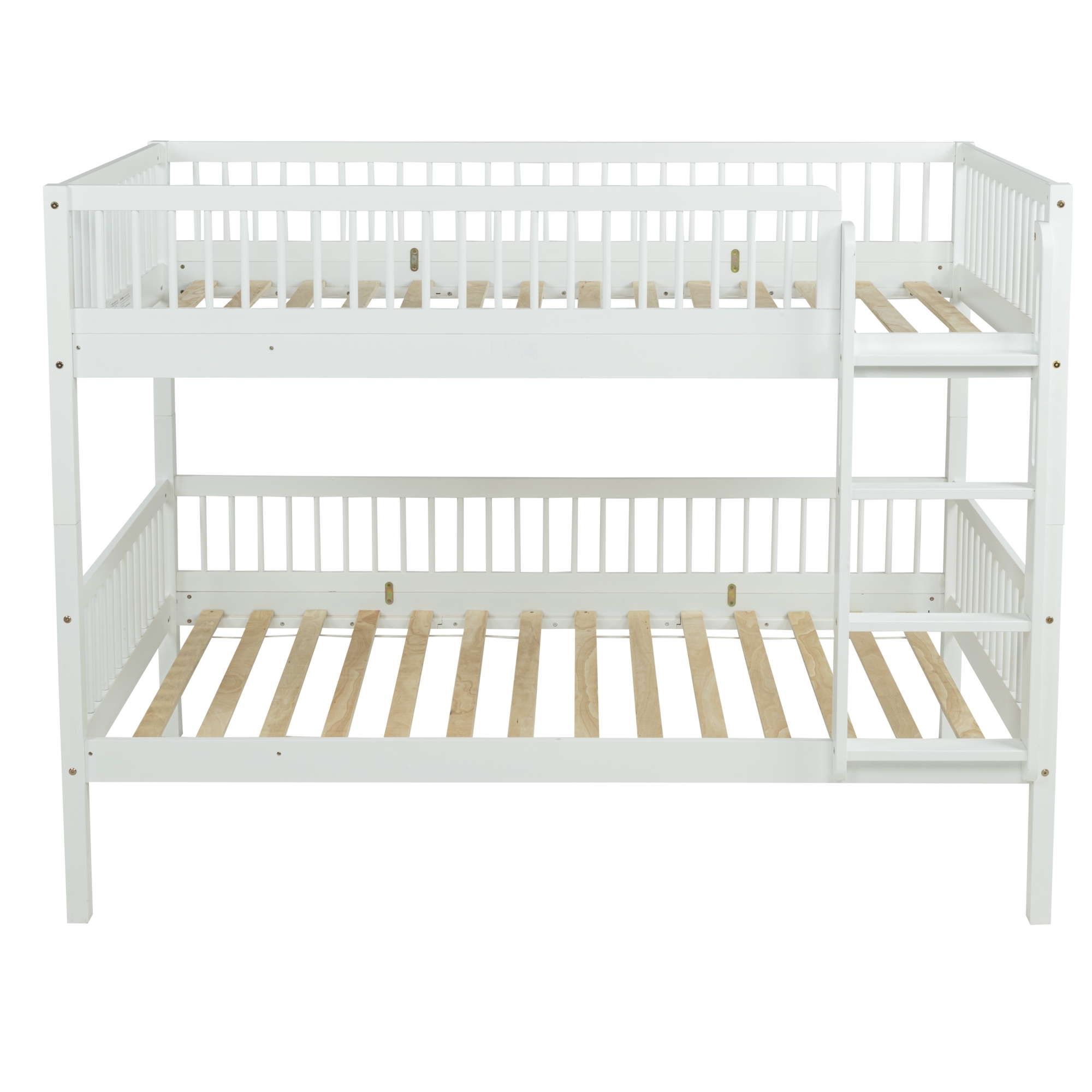 Twin Over Twin Pine Wood Bunk Bed With 2 Drawers, Convertible into 2 Twin Beds