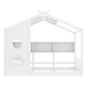 Twin Size Floor House Bed for Toddler, Kids
