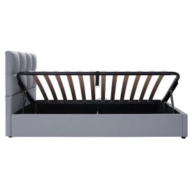 Twin Upholstered Platform Bed With A Hydraulic Storage System