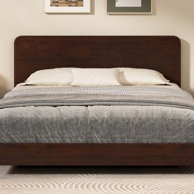 Full Size Solid Bamboo Floating Platform Bed Frame