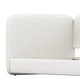 Twin Size Floor Bed with Upholstered Headboard and Armrests